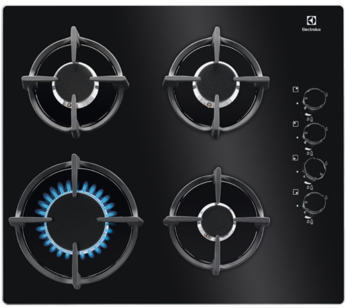 Electrolux EGG6407K Black Built-in 59 cm Gas 4 zone(s) Electrolux EGG6407K Black Built-in 59 cm Gas 4 zone(s)