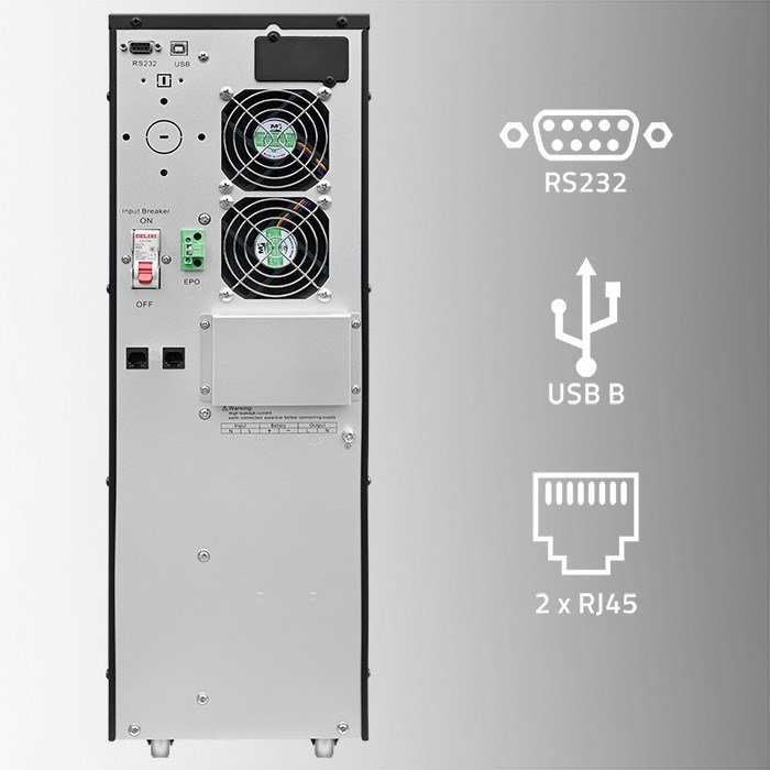 Qoltec 52284 Uninterruptible Power Supply UPS | 10kVA | 10000W | Power factor 1.0 | LCD | EPO | USB | On-line Qoltec 52284 Uninterruptible Power Supply UPS | 10kVA | 10000W | Power factor 1.0 | LCD | EPO | USB | On-line