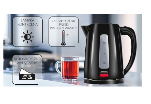 MPM Cordless kettle MCZ-112black 1,7 L, 2200 W MPM Cordless kettle MCZ-112black 1,7 L, 2200 W