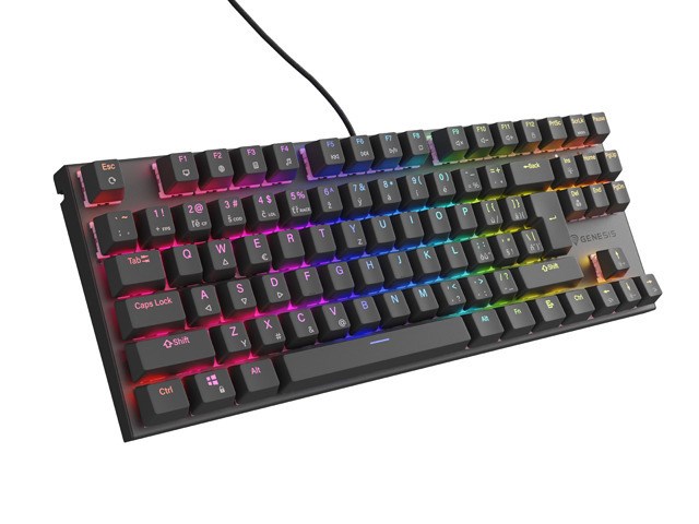 GAMING KEYBOARD GENESIS THOR 303 TKL CZ/SK RGB BACKLIGHT MECHANICAL SILENT SWITCH BLACK GAMING KEYBOARD GENESIS THOR 303 TKL CZ/SK RGB BACKLIGHT MECHANICAL SILENT SWITCH BLACK
