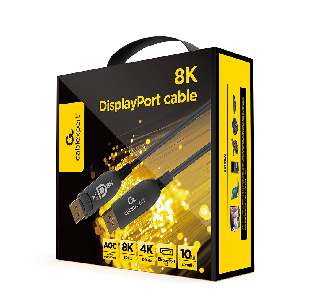 Gembird CC-DP8K-AOC-10M DisplayPort cable Black Gembird CC-DP8K-AOC-10M DisplayPort cable Black