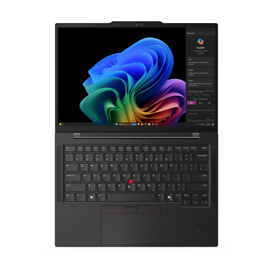 Lenovo ThinkPad T14s Gen 6 (Snapdragon) Copilot+ PC Qualcomm Snapdragon X1E-78-100 Laptop 35.6 cm (14") WUXGA 32 GB LPDDR5x-SDRAM 1 TB SSD Wi-Fi 7 (802.11be) Windows 11 Pro English Black Lenovo ThinkPad T14s Gen 6 (Snapdragon) Copilot+ PC Qualcomm Snapdragon X1E-78-100 Laptop 35.6 cm (14") WUXGA 32 GB LPDDR5x-SDRAM 1 TB SSD Wi-Fi 7 (802.11be) Windows 11 Pro English Black