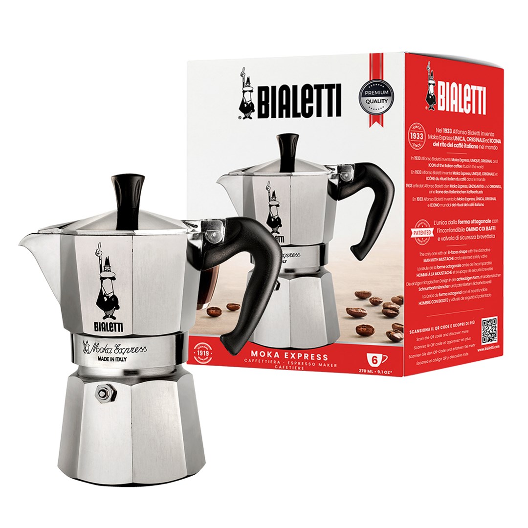 Bialetti Moka Express Moka pot 0.3 L Aluminium, Black Bialetti Moka Express Moka pot 0.3 L Aluminium, Black