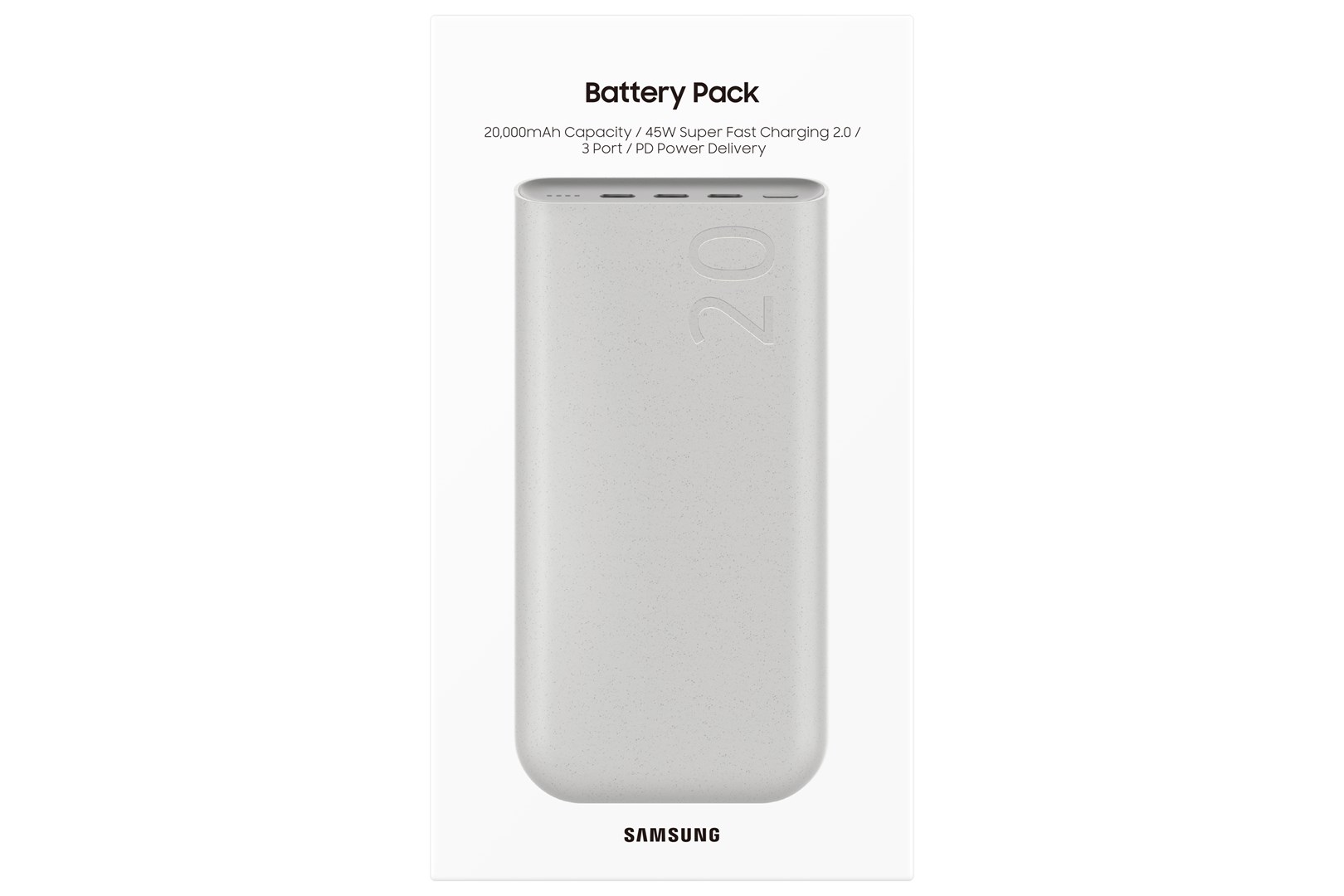 Samsung EB-P4520XUEGEU power bank 20000 mAh Beige Samsung EB-P4520XUEGEU power bank 20000 mAh Beige