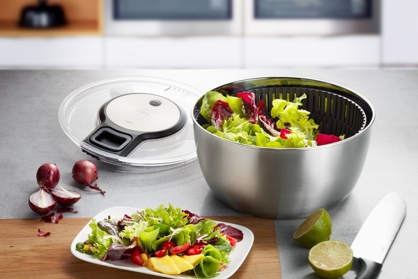 GEFU Speedwing salad spinner Stainless steel Button GEFU Speedwing salad spinner Stainless steel Button