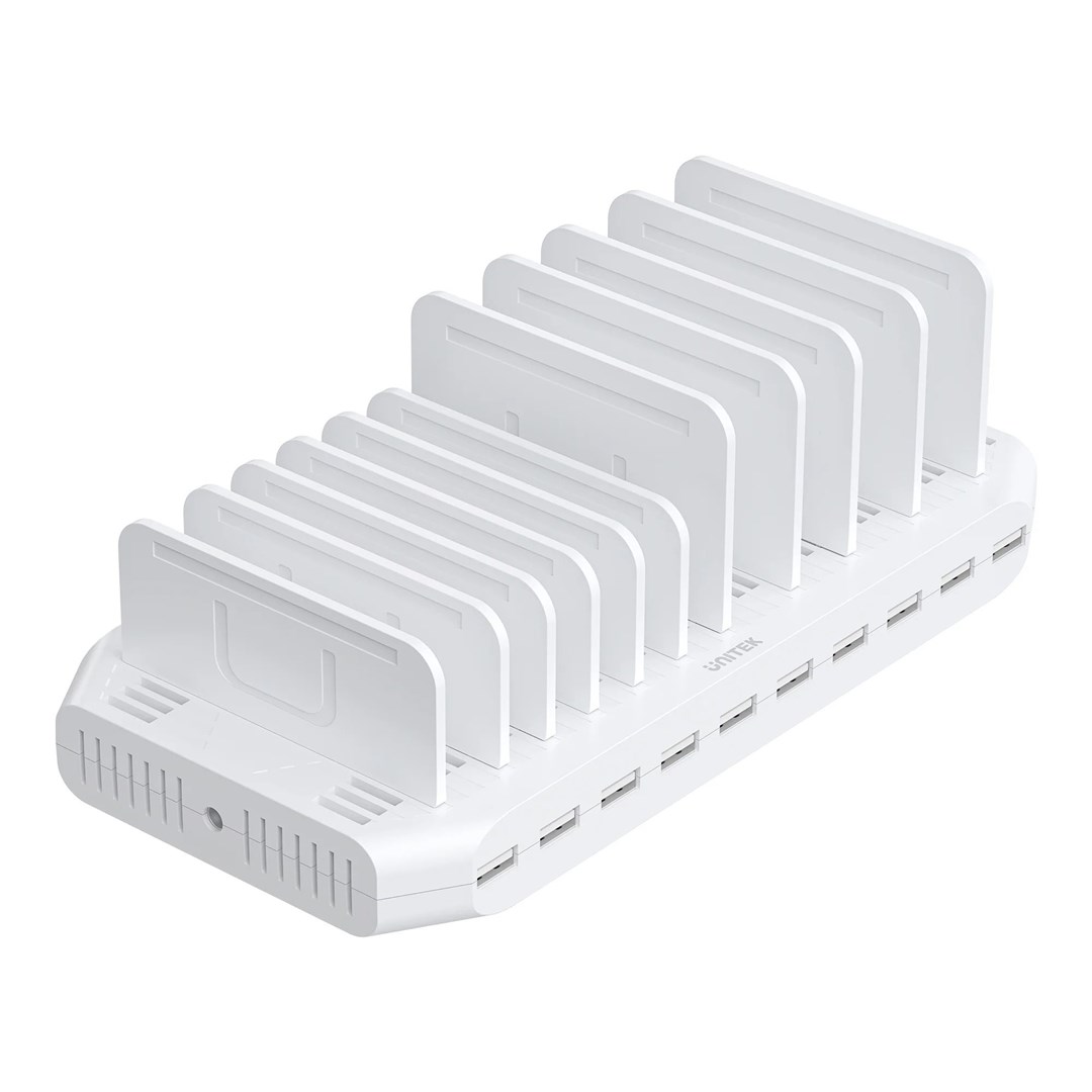 UNITEK CHARGING STATION 10X USB 2.4A 60W WHITE UNITEK CHARGING STATION 10X USB 2.4A 60W WHITE