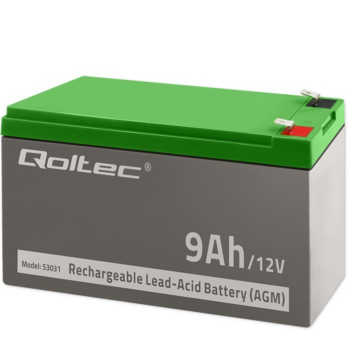 Qoltec 53031 AGM battery | 12V | 9Ah Qoltec 53031 AGM battery | 12V | 9Ah