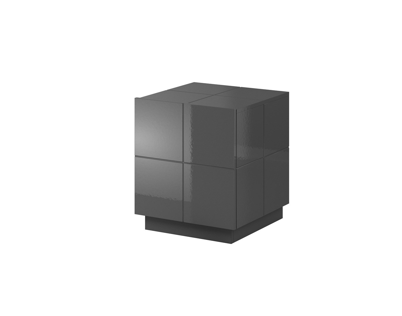 Cama bedside table REJA graphite grey gloss/graphite grey gloss Cama bedside table REJA graphite grey gloss/graphite grey gloss