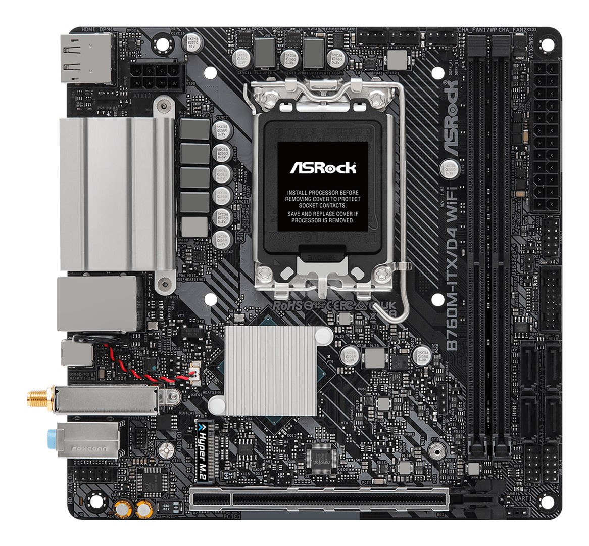 Asrock B760M-ITX/D4 WiFi Intel B760 LGA 1700 mini ITX Asrock B760M-ITX/D4 WiFi Intel B760 LGA 1700 mini ITX
