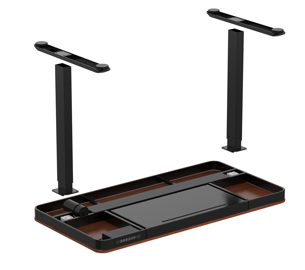 Tuckano Electric height adjustable desk ET119W-C Black/Walnut Tuckano Electric height adjustable desk ET119W-C Black/Walnut