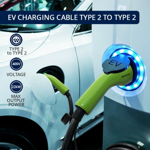 Qoltec 52474 electric vehicle charging cable Black Type 2 5 m Qoltec 52474 electric vehicle charging cable Black Type 2 5 m