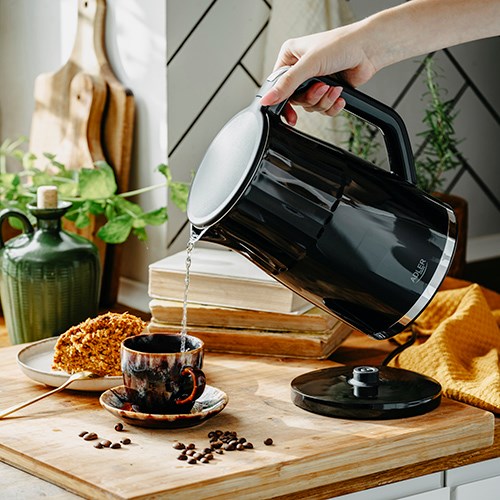 Adler AD 1350 1.7L temperature-controlled LED electric kettle Black Adler AD 1350 1.7L temperature-controlled LED electric kettle Black