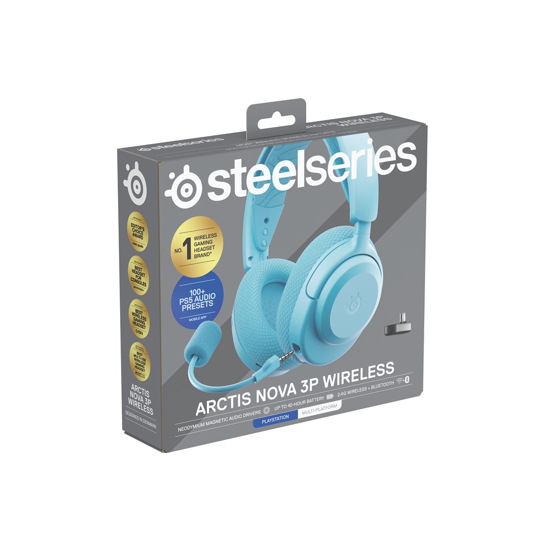 Steelseries Arctis Nova 3P Wireless PS Aqua Steelseries Arctis Nova 3P Wireless PS Aqua