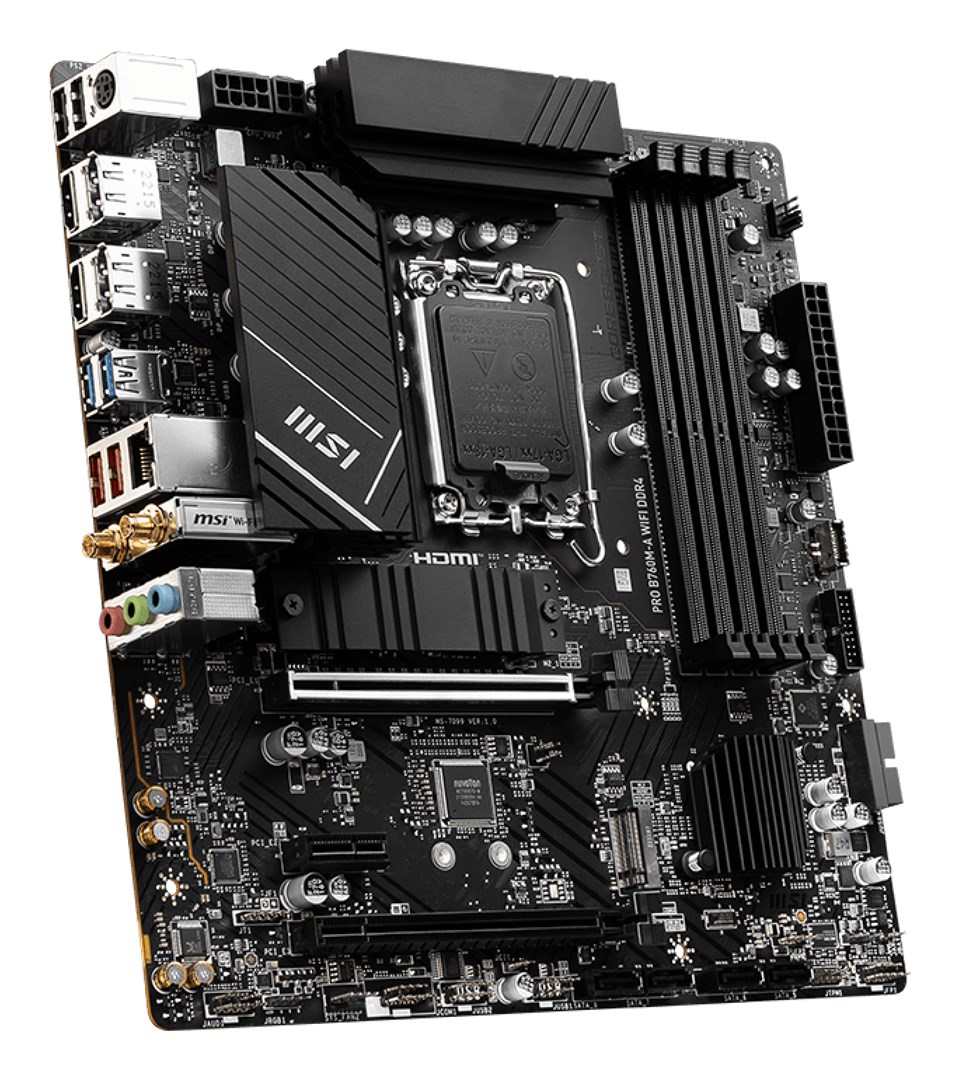 MSI PRO B760M-A WIFI DDR4 motherboard Intel B760 LGA 1700 micro ATX MSI PRO B760M-A WIFI DDR4 motherboard Intel B760 LGA 1700 micro ATX