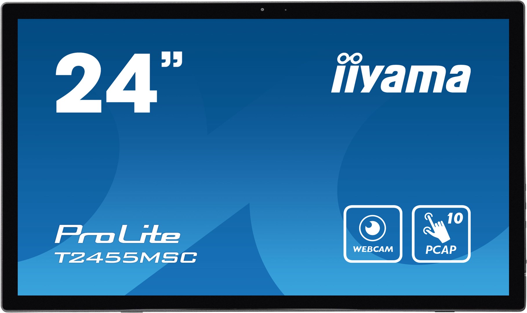 iiyama 24” multi-touch monitor with edge-to-edge glass, anti fingerprint coating , integrated webcam and a flexible stand iiyama 24” multi-touch monitor with edge-to-edge glass, anti fingerprint coating , integrated webcam and a flexible stand