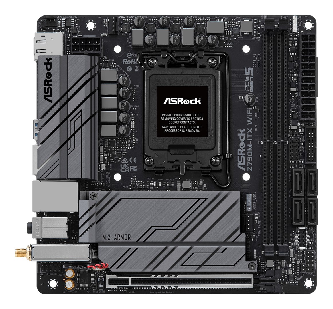 Asrock Z790M-ITX WiFi Intel Z790 LGA 1700 mini ITX Asrock Z790M-ITX WiFi Intel Z790 LGA 1700 mini ITX