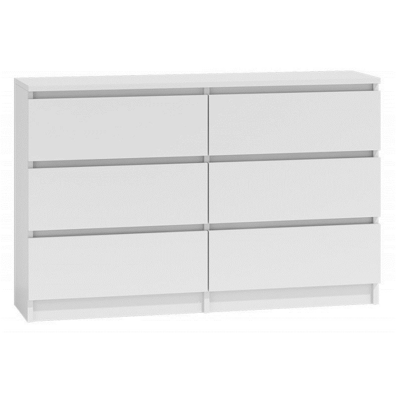 Topeshop M6 120 BIEL 2X3 chest of drawers Topeshop M6 120 BIEL 2X3 chest of drawers