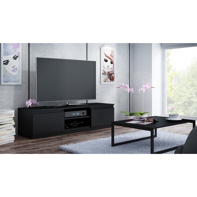 Topeshop RTV140 CZARNY TV stand/entertainment centre 2 shelves Topeshop RTV140 CZARNY TV stand/entertainment centre 2 shelves