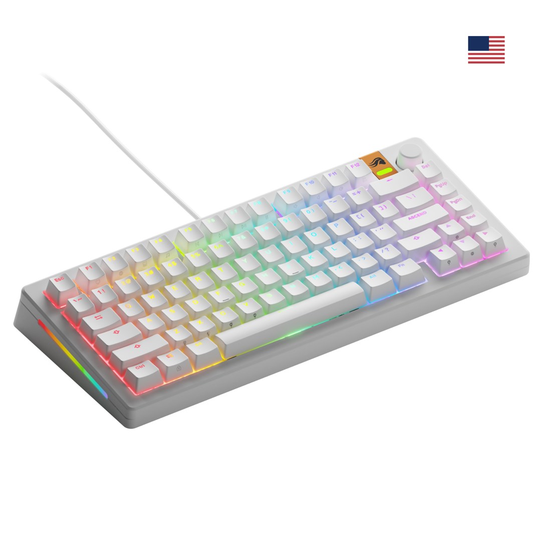 Glorious Gaming GMMK 3 HE 75% Prebuilt Wired White - US Glorious Gaming GMMK 3 HE 75% Prebuilt Wired White - US