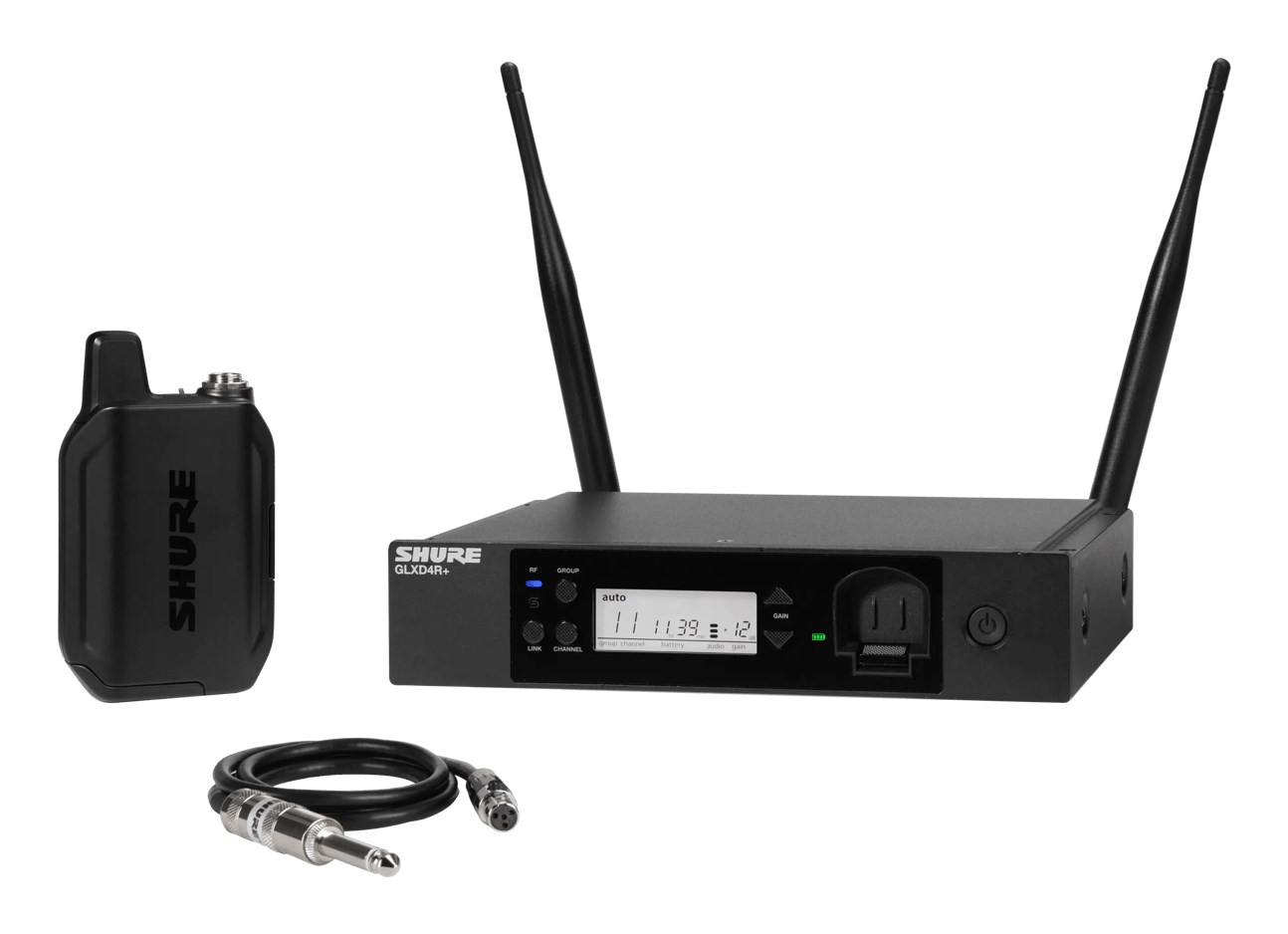 Shure GLXD14R+E-Z4 - DUAL BAND digital wireless system with bodypack transmitter and W302 guitar cable Shure GLXD14R+E-Z4 - DUAL BAND digital wireless system with bodypack transmitter and W302 guitar cable