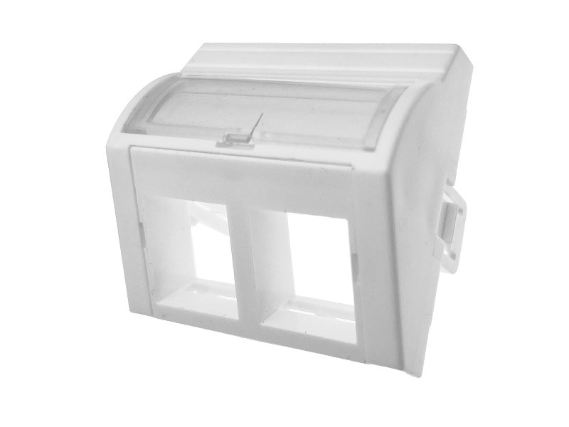 Adapter 45x45 2xRJ45 (convex angle) ALANTEC Adapter 45x45 2xRJ45 (convex angle) ALANTEC