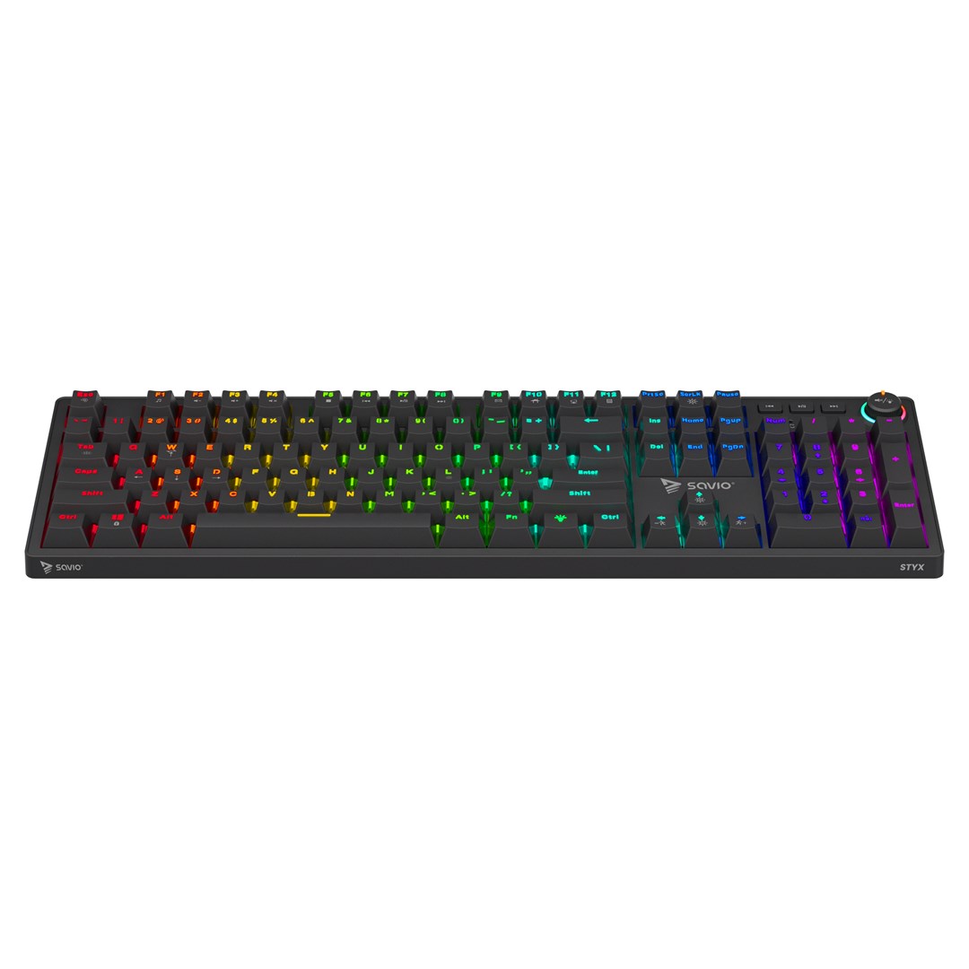 SAVIO STYX Mekanisk tastatur Outemu Peach Silent, Hot Swap, RGB SAVIO STYX Mekanisk tastatur Outemu Peach Silent, Hot Swap, RGB