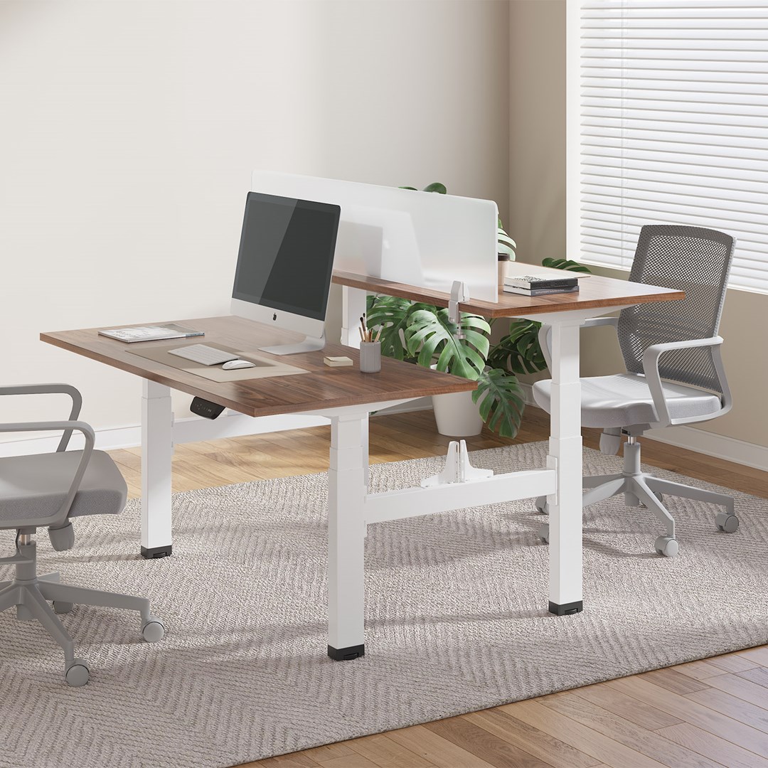 Ergo Office ER-404W Electric Double Height Adjustable Standing/Sitting Desk Frame without Desk Tops White Ergo Office ER-404W Electric Double Height Adjustable Standing/Sitting Desk Frame without Desk Tops White