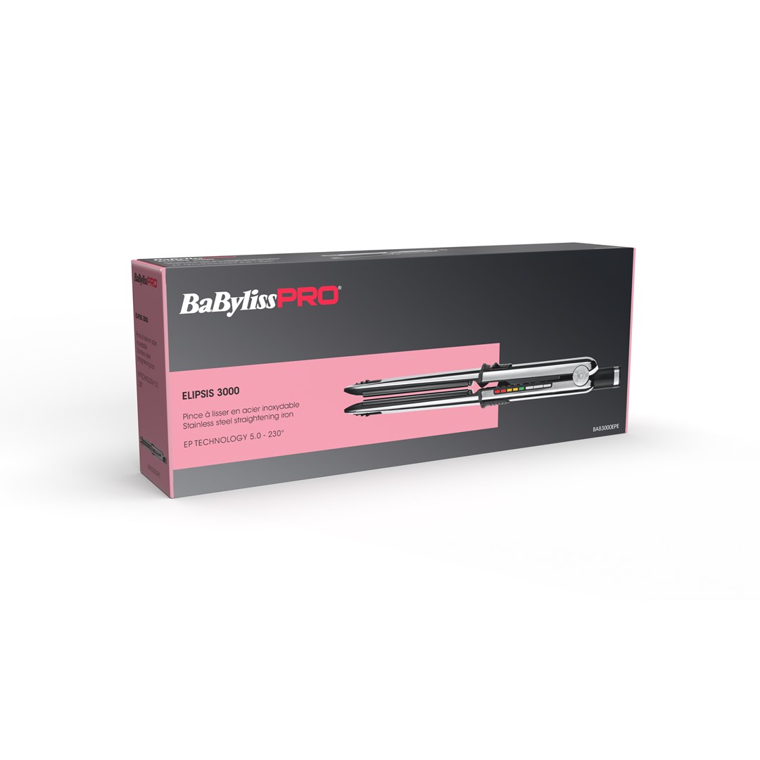 BaBylissPRO ELIPSIS3000 STYLER Straightening iron Warm Black 55 W 106.3" (2.7 m) BaBylissPRO ELIPSIS3000 STYLER Straightening iron Warm Black 55 W 106.3" (2.7 m)