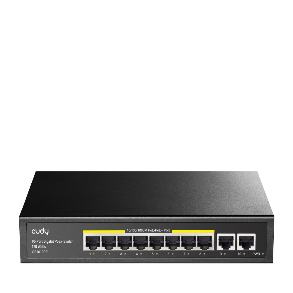 Cudy GS1010PE network switch Gigabit Ethernet (10/100/1000) Power over Ethernet (PoE) Black Cudy GS1010PE network switch Gigabit Ethernet (10/100/1000) Power over Ethernet (PoE) Black