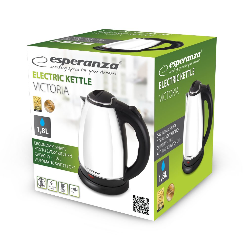 Esperanza EKK113W electric kettle 1.8 L Black,White 1800 W Esperanza EKK113W electric kettle 1.8 L Black,White 1800 W