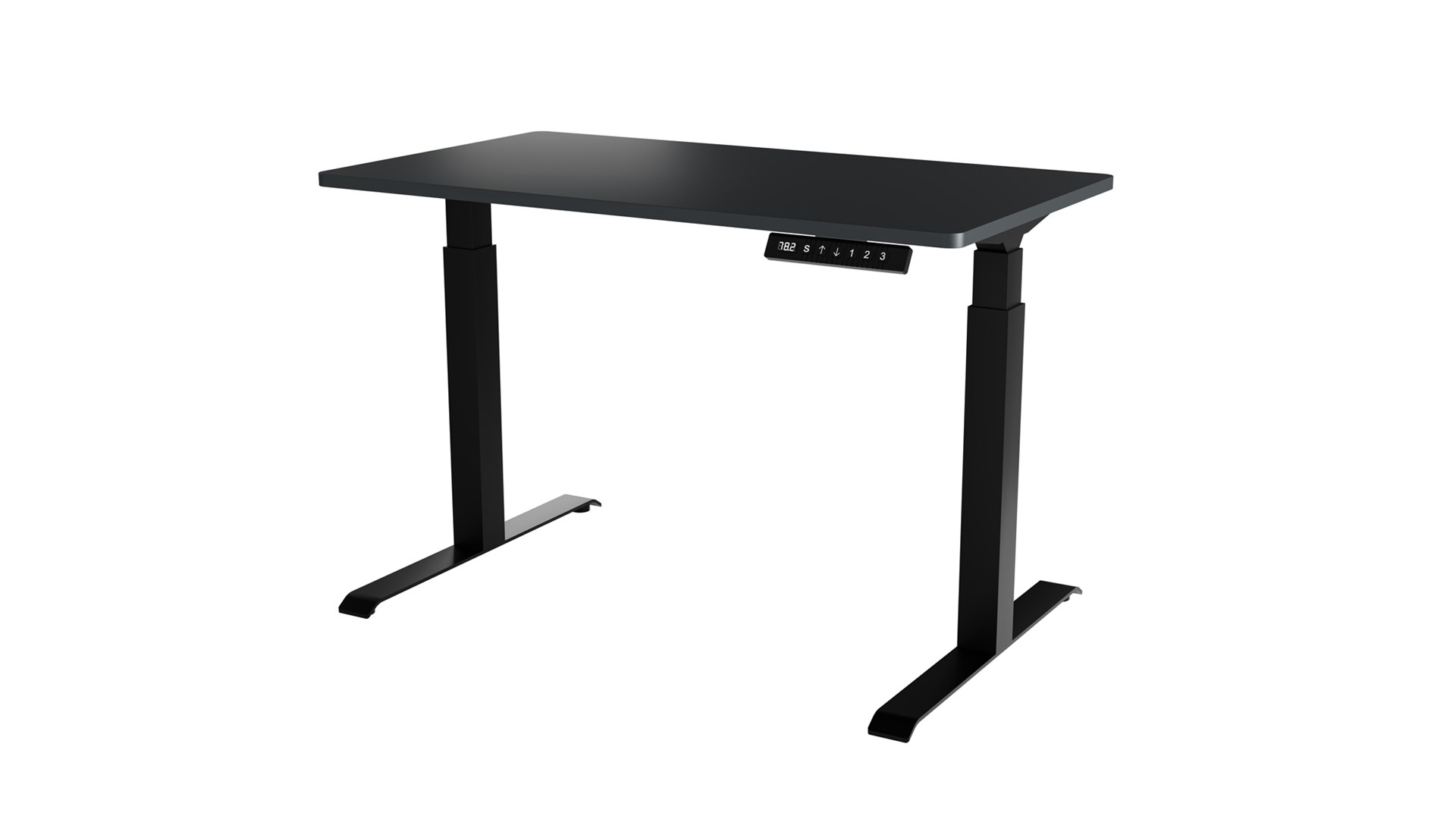 Desk with electric height adjustment MOON 121x67x72-120 black/anthracite Desk with electric height adjustment MOON 121x67x72-120 black/anthracite