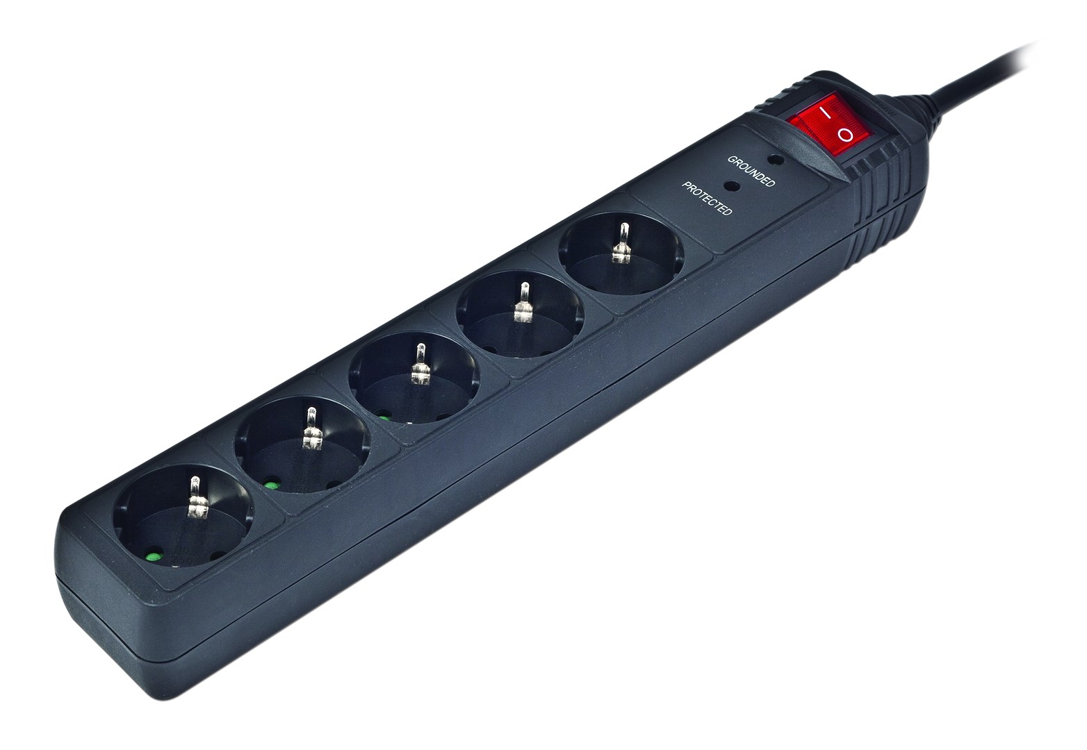 Gembird SPG5-C-10 surge protector Black 5 AC outlet(s) 250 V 3 m Gembird SPG5-C-10 surge protector Black 5 AC outlet(s) 250 V 3 m