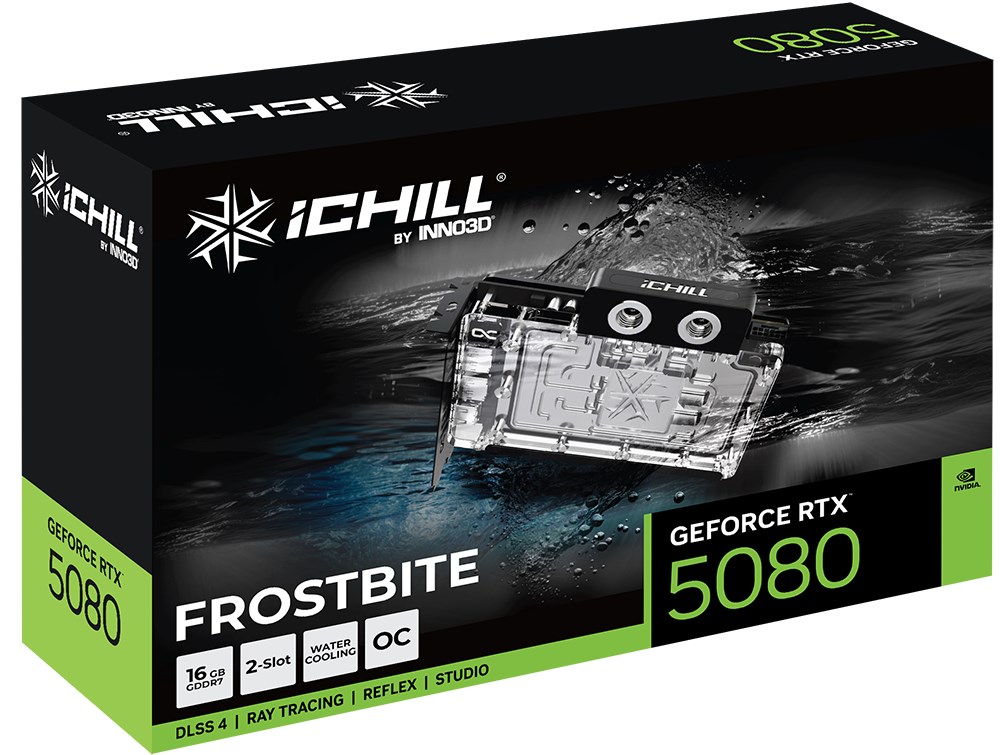 Inno3D iChill GeForce RTX 5080 FROSTBITE NVIDIA 16 GB GDDR7 Inno3D iChill GeForce RTX 5080 FROSTBITE NVIDIA 16 GB GDDR7