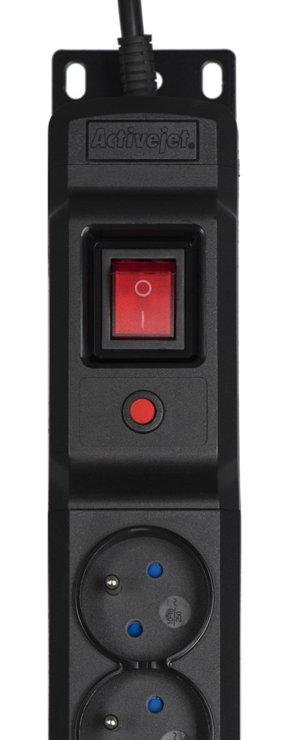 Activejet COMBO 12 socket power strip 3m black Activejet COMBO 12 socket power strip 3m black