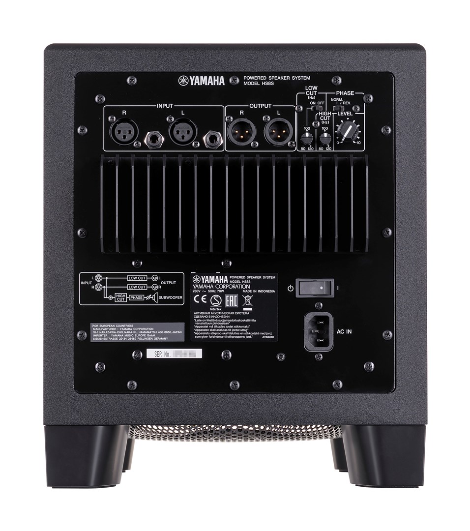 Yamaha HS8S subwoofer Black 150 W Yamaha HS8S subwoofer Black 150 W