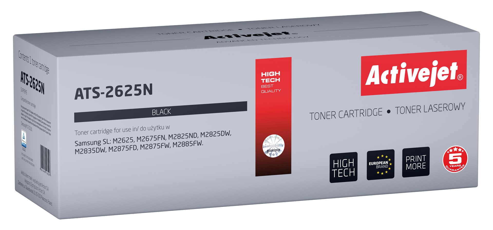 Activejet ATS-2625N Toner (replacement Samsung MLT-116L; Supreme; 3 000 pages; Black) Activejet ATS-2625N Toner (replacement Samsung MLT-116L; Supreme; 3 000 pages; Black)