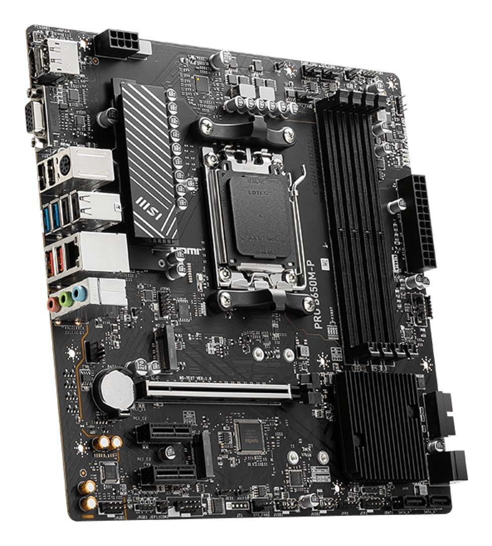 MSI PRO B650M-P motherboard AMD B650 Socket AM5 micro ATX MSI PRO B650M-P motherboard AMD B650 Socket AM5 micro ATX
