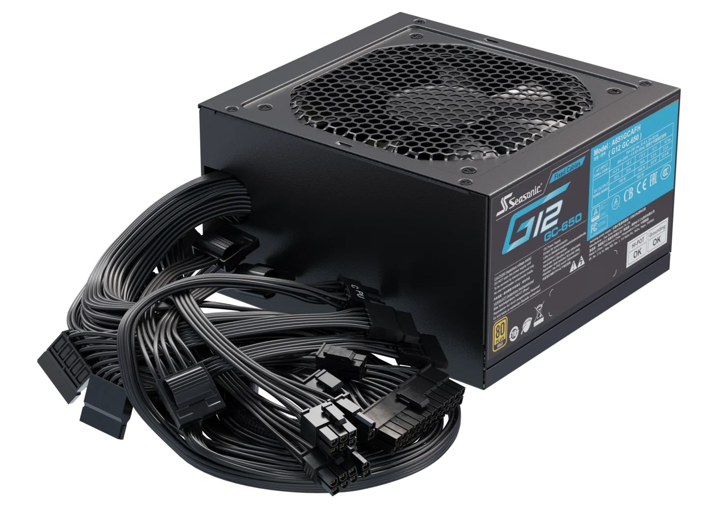 Seasonic G12 GC 80 PLUS Gold Power Supply - 650 Watt, black Seasonic G12 GC 80 PLUS Gold Power Supply - 650 Watt, black