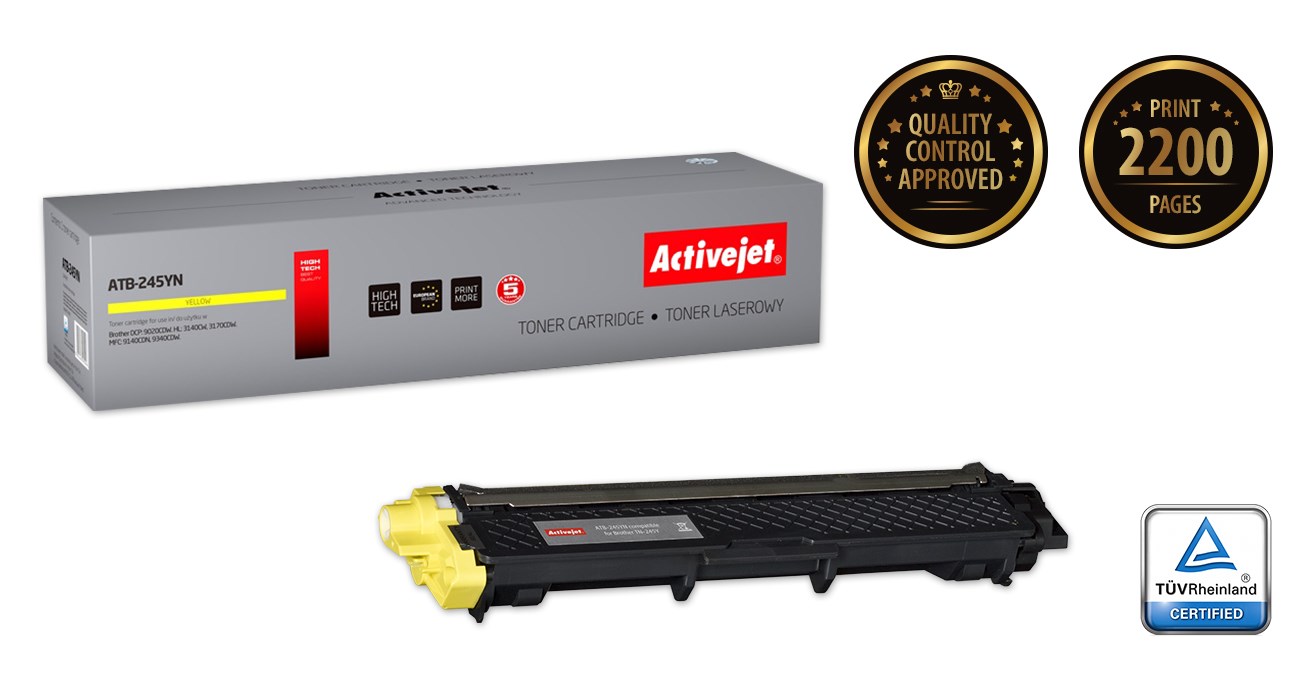 Activejet ATB-245YN Toner (replacement for Brother TN-245Y; Supreme; 2200 pages; yellow) Activejet ATB-245YN Toner (replacement for Brother TN-245Y; Supreme; 2200 pages; yellow)