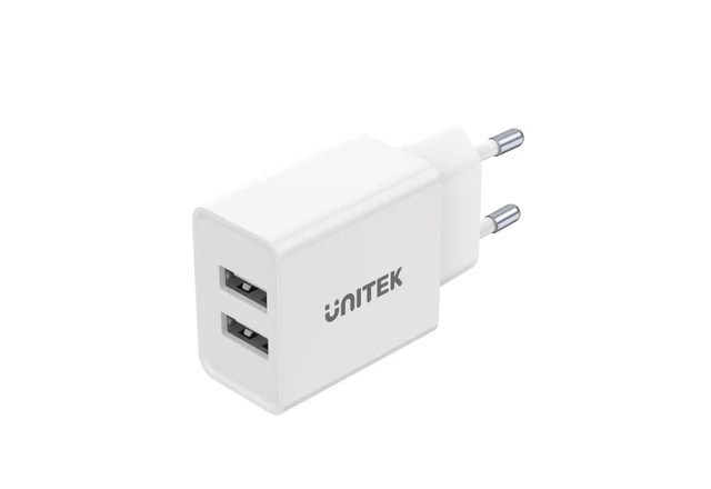 Unitek P1113A-EU - charger 2X USB-A,12W, white Unitek P1113A-EU - charger 2X USB-A,12W, white