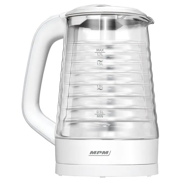 MPM MCZ-124 electric kettle 1.7 L 2200 W White MPM MCZ-124 electric kettle 1.7 L 2200 W White