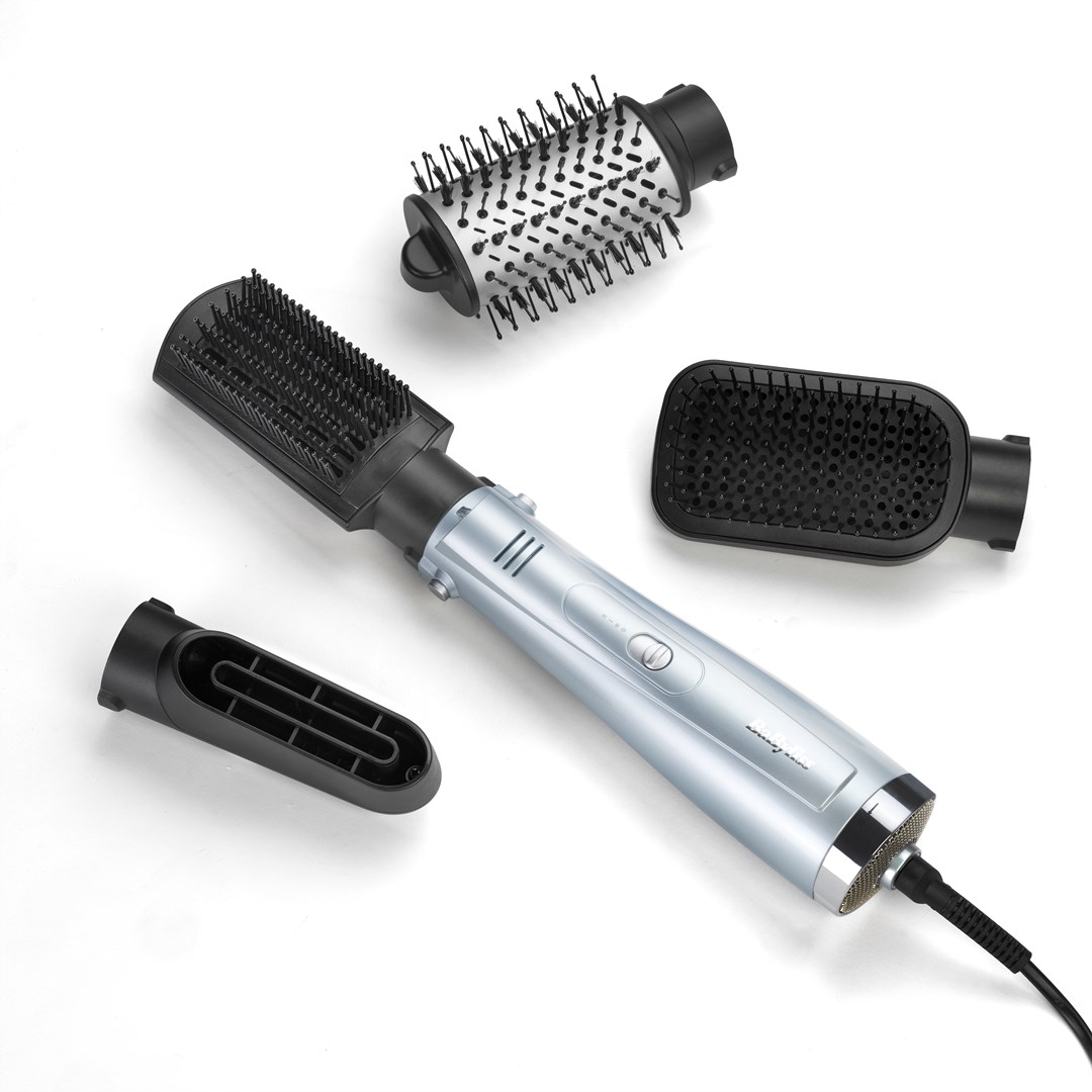 BaByliss Hydro-Fusion Hydro Fusion Smooth & Shape Hot air brush Warm Gray, Silver 1000 W 98.4" (2.5 m) BaByliss Hydro-Fusion Hydro Fusion Smooth & Shape Hot air brush Warm Gray, Silver 1000 W 98.4" (2.5 m)