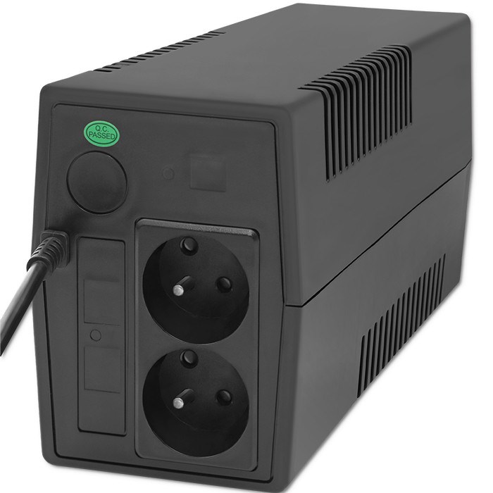 Qoltec 53773 uninterruptible power supply (UPS) Line-Interactive 0.85 kVA 480 W 1 AC outlet(s) Qoltec 53773 uninterruptible power supply (UPS) Line-Interactive 0.85 kVA 480 W 1 AC outlet(s)