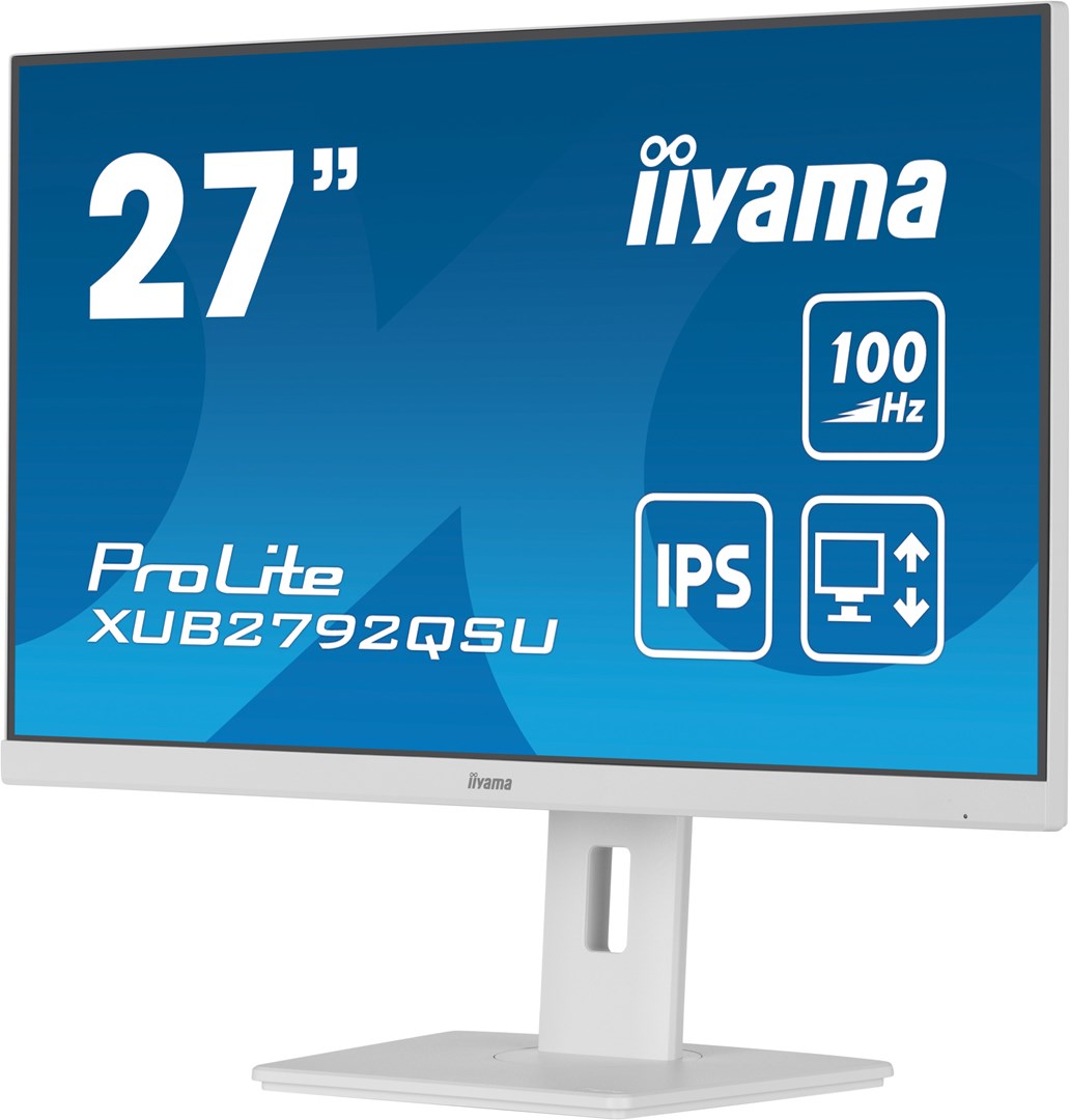 iiyama ProLite 27” QHD IPS technology panel with USB hub and 100Hz refresh rate and 150mm height adjustable stand iiyama ProLite 27” QHD IPS technology panel with USB hub and 100Hz refresh rate and 150mm height adjustable stand