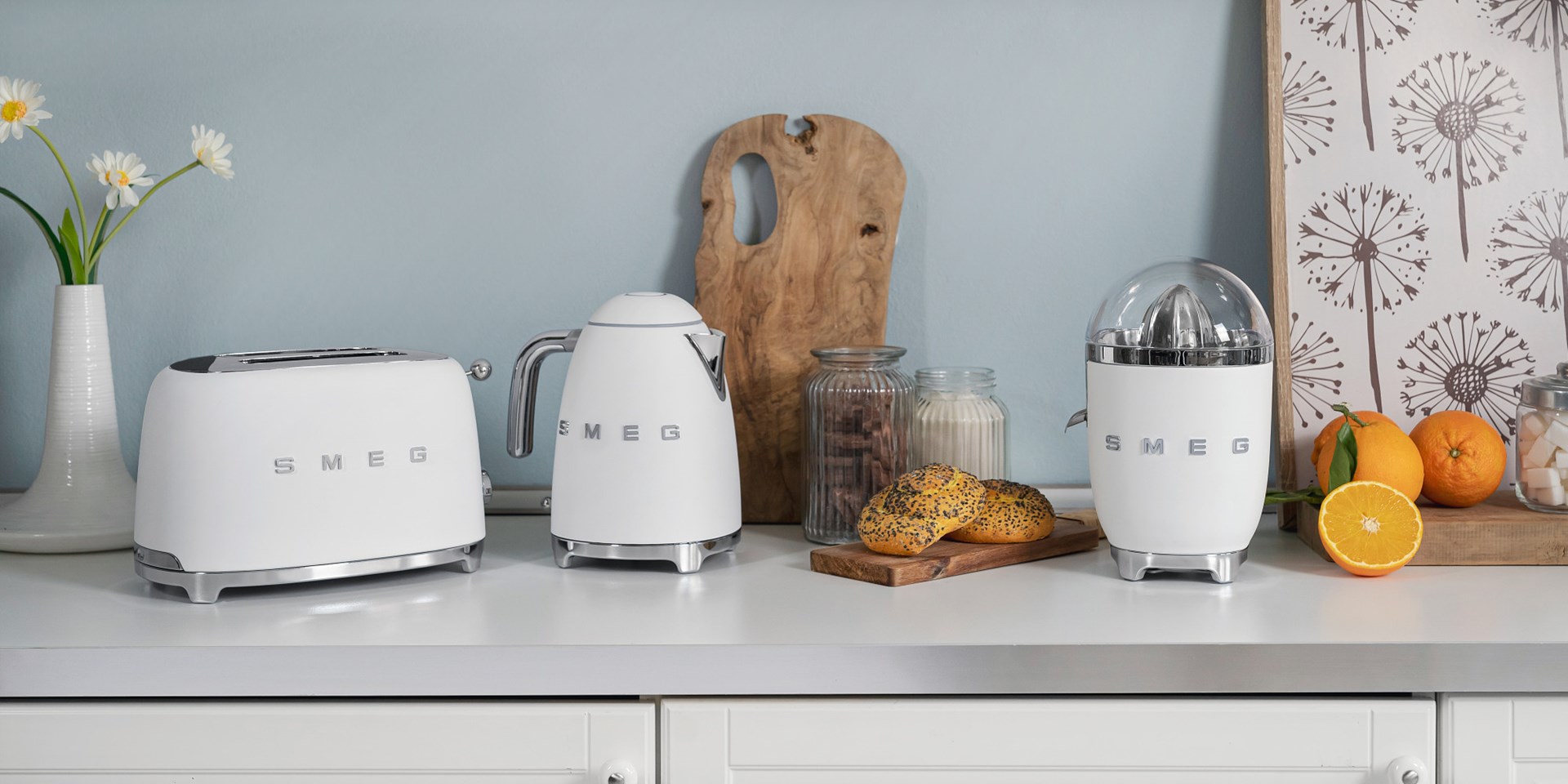 Smeg 50's Style Toaster TSF01WHMEU White Smeg 50's Style Toaster TSF01WHMEU White