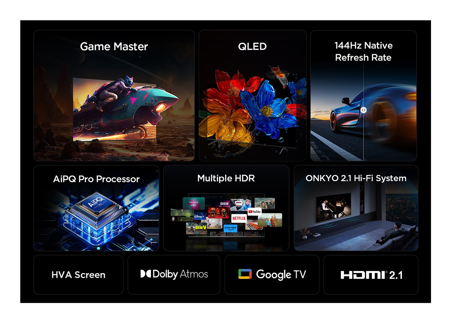 TCL P89K 98P89K TV 2.49 m (98") 4K Ultra HD Smart TV Wi-Fi Metallic 450 cd/m² TCL P89K 98P89K TV 2.49 m (98") 4K Ultra HD Smart TV Wi-Fi Metallic 450 cd/m²