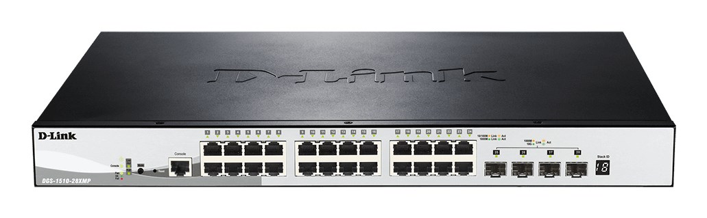 D-Link DGS-1510-28XMP Managed L2/L3 Gigabit Ethernet (10/100/1000) Power over Ethernet (PoE) Black, Grey D-Link DGS-1510-28XMP Managed L2/L3 Gigabit Ethernet (10/100/1000) Power over Ethernet (PoE) Black, Grey