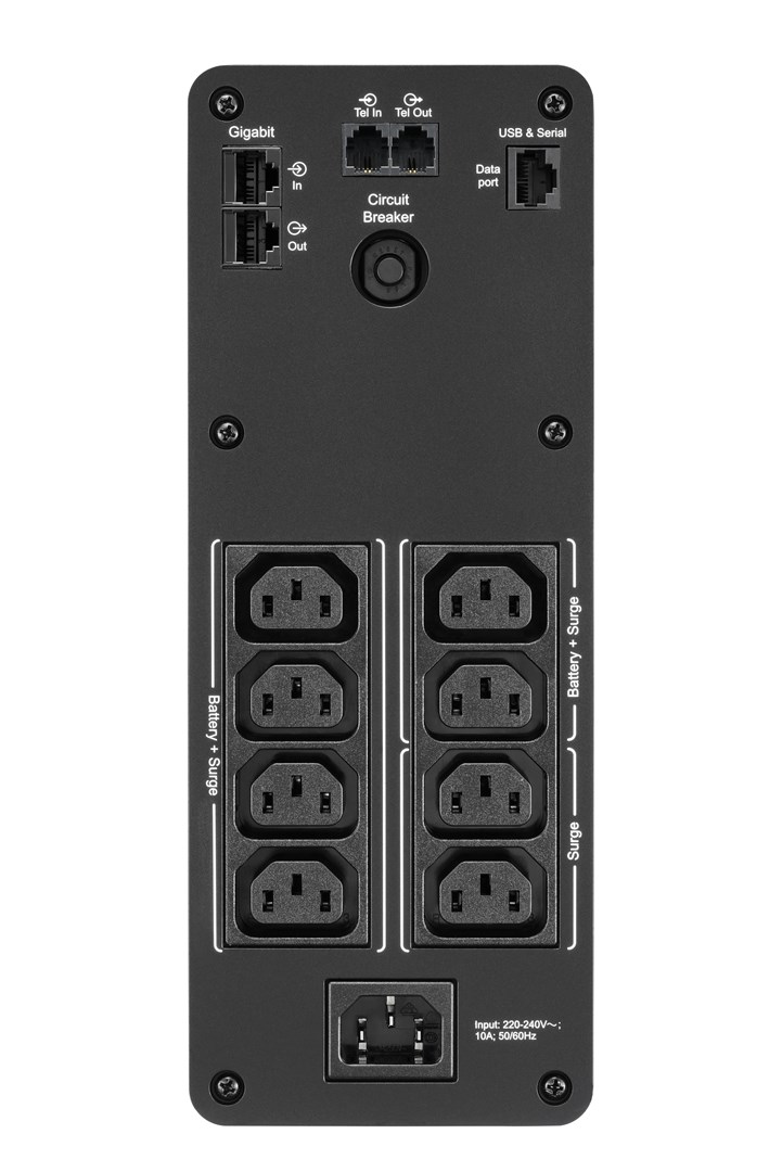 APC Back-UPS Pro, 1200VA/720W, Tower, 230V, 8x IEC C13 outlets, Sine Wave, AVR, USB Type A + C ports, LCD, User Replaceable Battery APC Back-UPS Pro, 1200VA/720W, Tower, 230V, 8x IEC C13 outlets, Sine Wave, AVR, USB Type A + C ports, LCD, User Replaceable Battery
