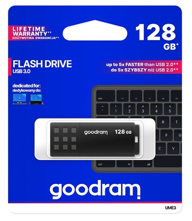 Goodram UME3 USB flash drive 128 GB USB Type-A 3.0 (3.1 Gen 1) Black Goodram UME3 USB flash drive 128 GB USB Type-A 3.0 (3.1 Gen 1) Black