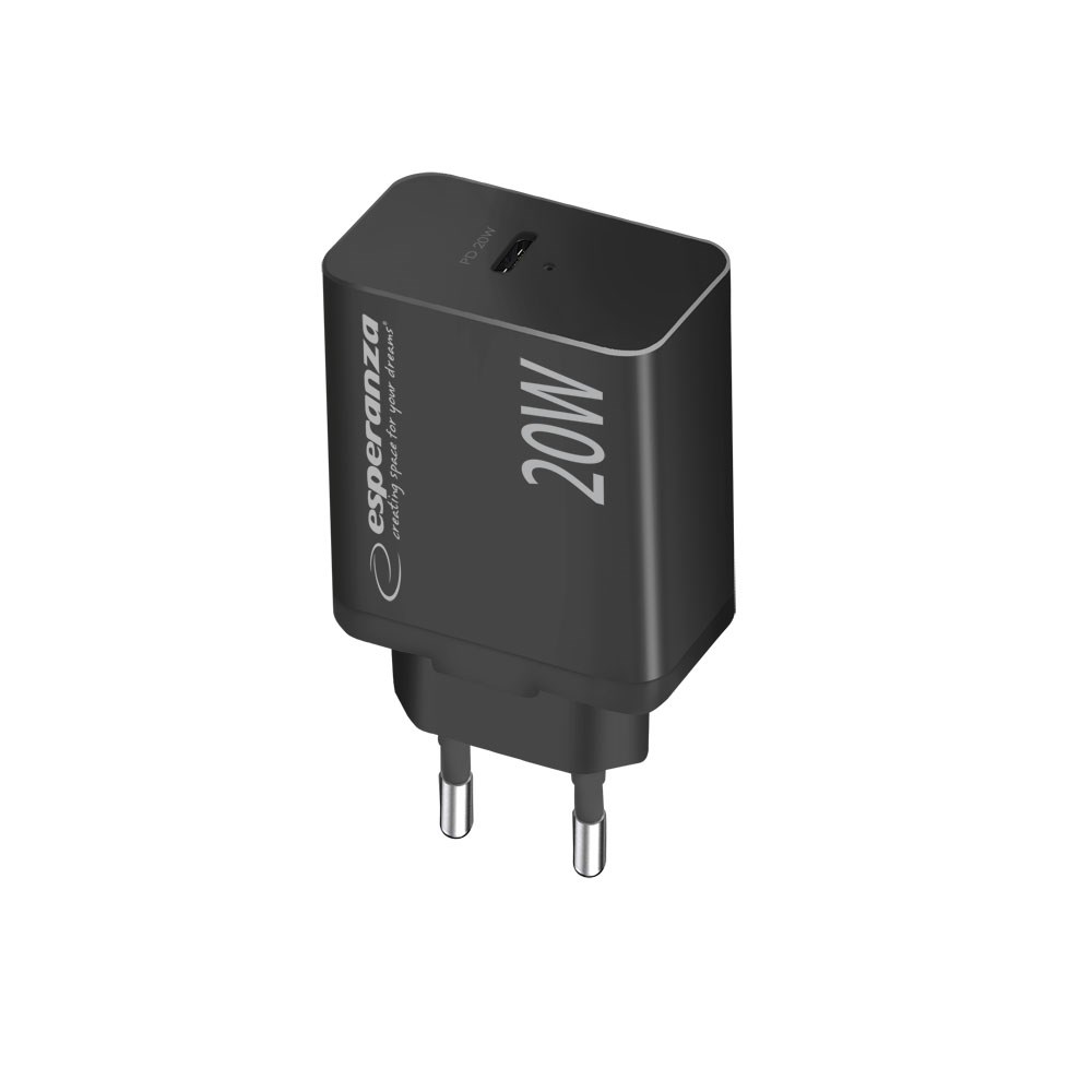 Esperanza EZC104K mains charger 20W Black Esperanza EZC104K mains charger 20W Black